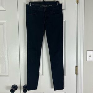American Eagle Womens Black Jegging Jeans Size 2 short